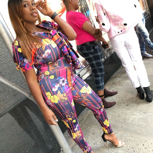 Fashion Nova Multicolor Floral Jumpsuit - Picture 3 of 9